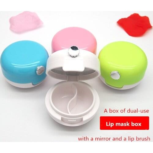 Web celebrity 2 grid Lip mask box empty box with lip brush and mirror Lipstick cream Lip gloss split box 2 colors