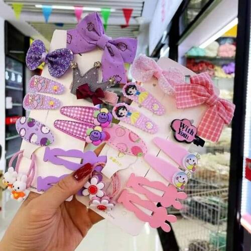 1Set Kawaii Cartoon Fruit Flower Princess Hairpins Children Girls Kids Hair Clips Pin Barrettes Headdress Accessories