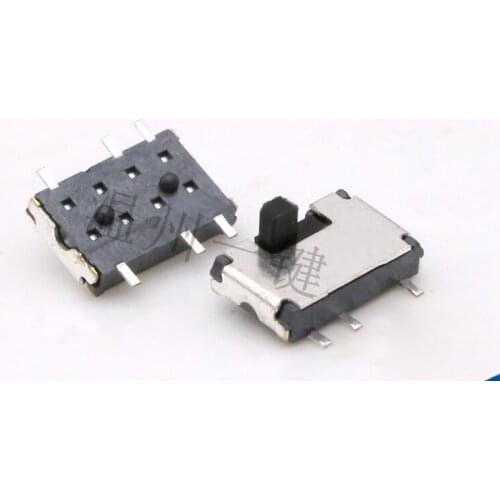 10pcs Patch small toggle 6-pin 2-gear forward belt column toggle switch Micro Mini