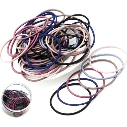 100Pcs mixed color version rubber band parent-child hair ring accessories