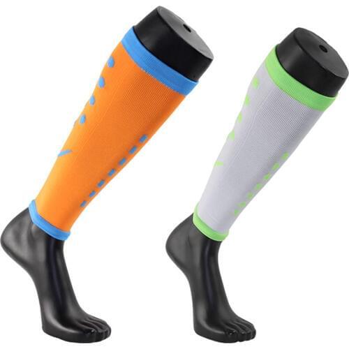 2Pairs/Lot Men Women Long High Socks Fashion Sport Below Knee Leg Sleeve Support Slimming Compression Running Socks