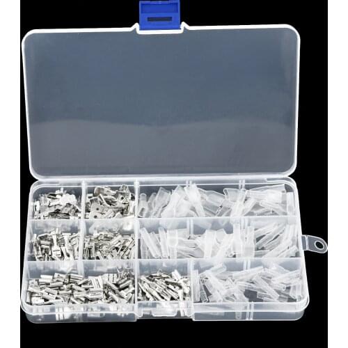 270Pcs 2.8/4.8/6.3mm Crimp Terminals Female Male Insulated Seal Electrical Cable Wire Connectors Set