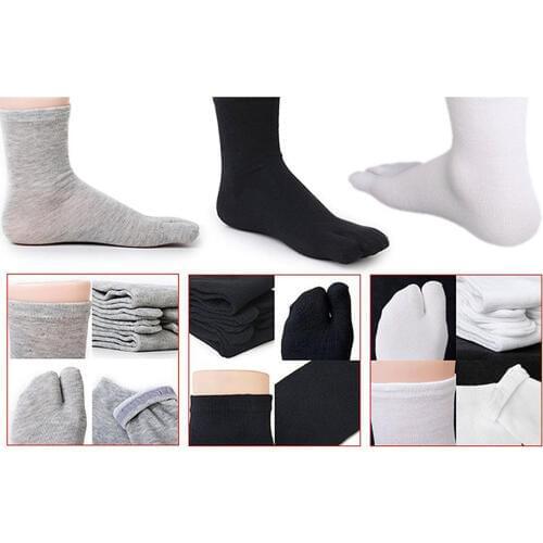 3Pairs Socks Men Women Kimono Flip Flop Sandal Split Toe Tabi Ninja Socks AIC88