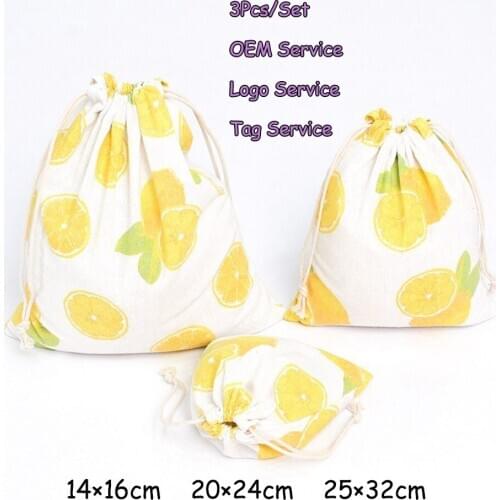 3Pcs/Set 14x16 20x24 25x32 Cotton Pouch Perfume Gift Bag Aromatherapy Dry Flower bag Jewlery Packing Pouch Can Customized Logo