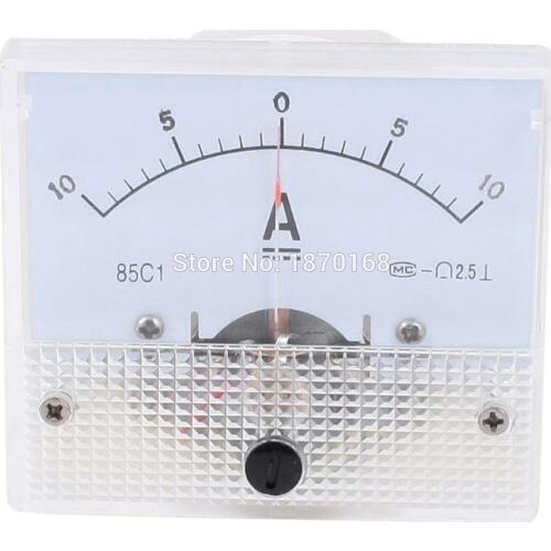 85C1 DC -10 to +10A / DC -50 to +50A Class 2.5 Accuracy Panel Mounted Analog Ammeter 64*56mm