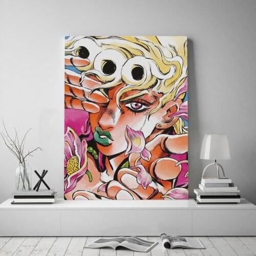 Diamond Painting Poster Giorno Giovanna Wall Art Bizarre Painting Anime Rhinestone Embroidery Picture Home Decor