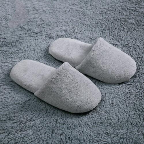 Velvet Slippers Candy Color Keep Warm Home Hotel Slippers Bedroom Winter Slippers Indoor Cotton Floor Slippers Drop Shipping