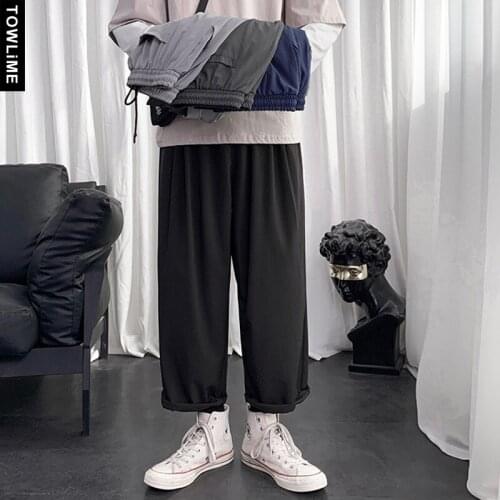 Oversize 5XL Men Casual Sweatpants Couple Wide Leg Jogger Pants Streetwear Student Thin Lightweight Slacks Straight Trousers