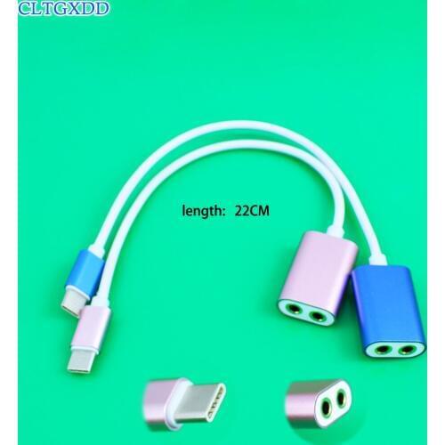 Cltgxdd Type C USB C to 3.5mm Audio Headphone Stereo Connector Audio Microphone Female Adapter for Moto Z XPS13 td908 Dropship