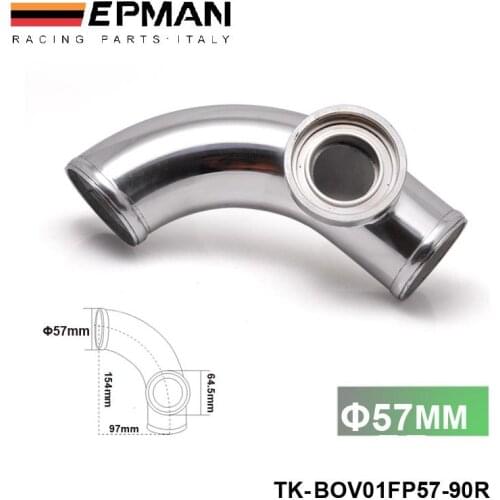2.24"57mm 90 degree Flange Pipe Fit For Type-2 II 2 Adjustable SQV BOV Blow Off Valve TK-BOV01FP57-90R