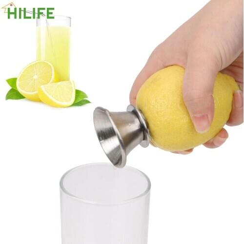 Gadgets For Lemon Orange Limes Citrus Juice Squeeze Manually Lemon Squeezer Stainless Steel Fruit Tool Hand Juicer Pourer Screw