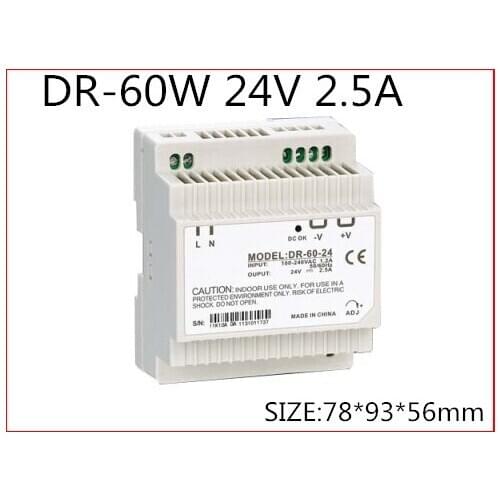 DR-60-24 Din Rail Switching power supply 60W 24VDC 2.5A Output
