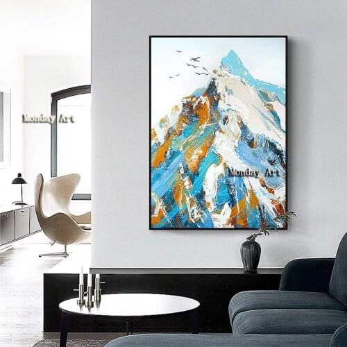 Handpainted picture landscape oil paintings Abstract High mountain painting Home Decoration for child room Living Room decoratio