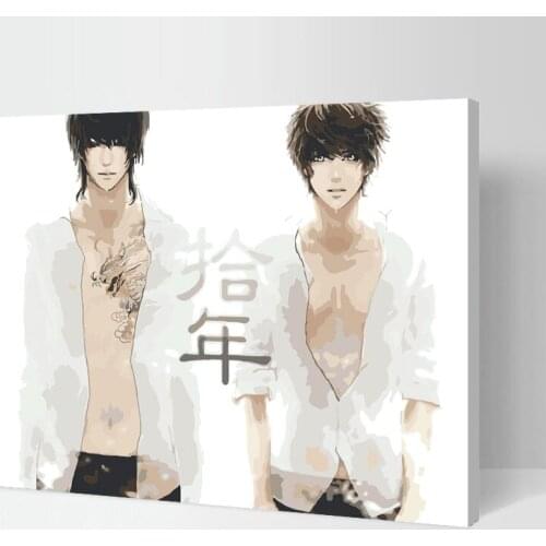 MaHuaf-X361 Tomb notes Framed Pictures painting by numbers drawing on canvas DIY Digital Home Decor For Living Room 40x50cm