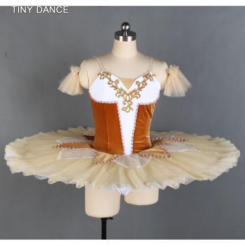 TINY DANCE Wholesale Brown Professional Ballerina Dance Tutu Dress for Girls and Women Pleated Tulle Ballet Pancake Tutu BLL135