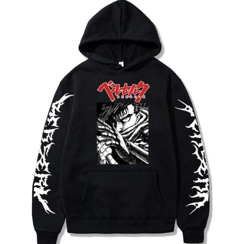 Cute Manga Hoodies Men Women Berserk Hoodie Casual Pullover