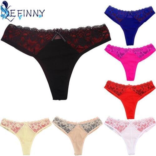 Fashion Women Charming Perspective Briefs Seamless Breathable Seduction G-String Sexy Panties Bow Ultra-thin Lace Underwear