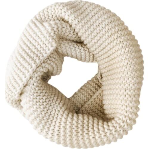 Fashion Women Winter Solid Color Warm Circle Infinity Knitting Cowl Neck Scarf Neck Wrist Wrap Band Magic Head Square Scarf