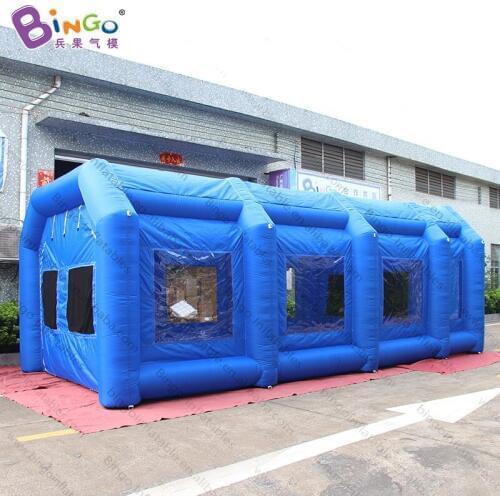 Personalized 8X4X3 Meters Blue Inflatable Paint Tent / Portable Inflatable Spray Paint Booth for Car Toy Tents