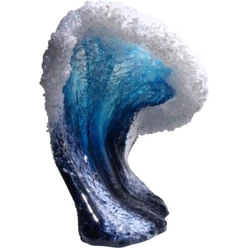 Resin Vases Sea Wave Flower Container Decorative Artware Desktop Decor for Living Room Office