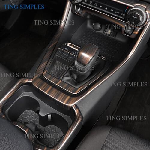 Car Dashboard Screen Frame Chrome Interior Trims Car Interior Fishing Wood Decoration For Toyota RAV4 RAV 4 XA50 50 2019 2020