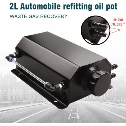 Mayitr 1set Car Auto 2L Coolant Radiator Overflow Recovery Water Tank Bottle Aluminum Anodized DIY Parts Accessories
