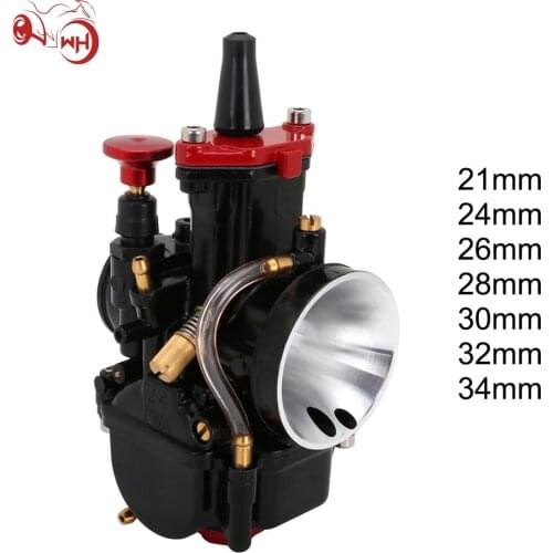 21 24 26 28 30 32 34mm Motorcycle Universal Black For Mikuni Maikuni PWK Carburetor Scooters ATV With Power Jet Dirt Bike