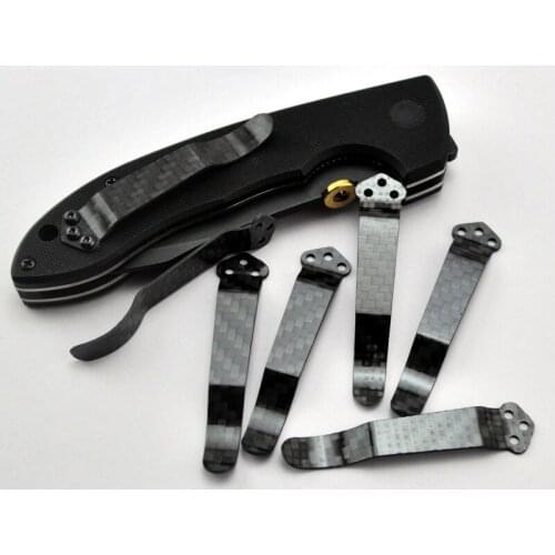 Top Quality Carbon Fibre Pocket Folding Knife Back Clip For Benchmade 710 Emerson CQC Spider C81 C11 C10 ZT 0620 Knife DIY Waist
