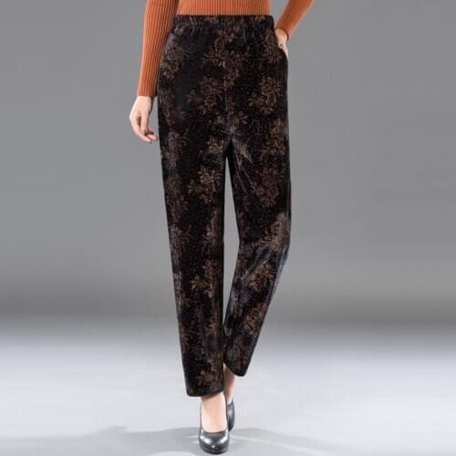 WAEOLSA Women's Velvet Trousers