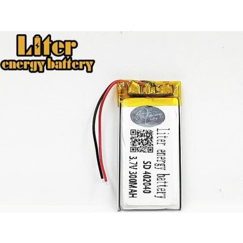 1/2/4Pcs 3.7V 300mAh 402040 Li-ion Li-po Battery Polymer Lithium Batteries Cells for Small Toys MP3 MP4 MP5 Smart Watch GPS