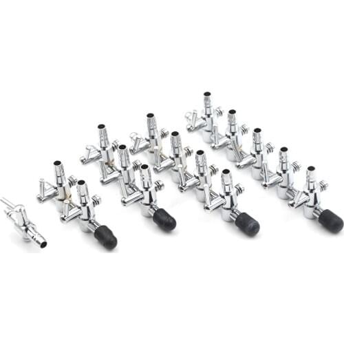 1-5 Way Stainless Steel Aquarium Tank Air Pump Air Flow Splitter Air Flow Tube Pipe Line Control Valve Switch Valve