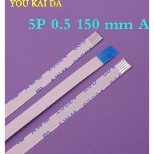 10pcs New 5pin FFC FPC flat flexible cable 0.5mm pitch 5 pin Forward Length 150mm 5pWidth 3mm Ribbon Flex Cable connector