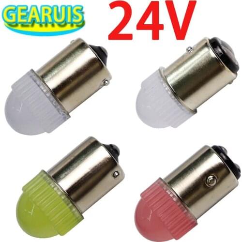 100pcs 24V LED Truck 1156 ba15s 1157 bay15d 3 SMD 2835 fog lens LED turn signal lights brake stop light lamp white red yellow