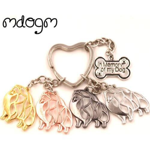 2021 Cute Pomeranian Dog Animal Purse Handbag Charm Handmade Pendant Keychain For Bag Car Women Men Key Ring Love Jewelry K028