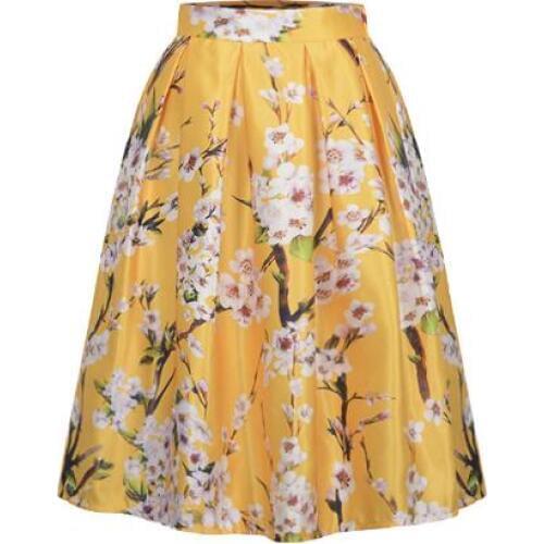 30pcs/lot fedex fasteuropean style woman print skirt lady casual a-line print long skirt