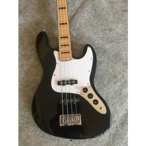 Free delivery / Maple fingerboard black inlaid high quality bass / customizable China Electric Bass