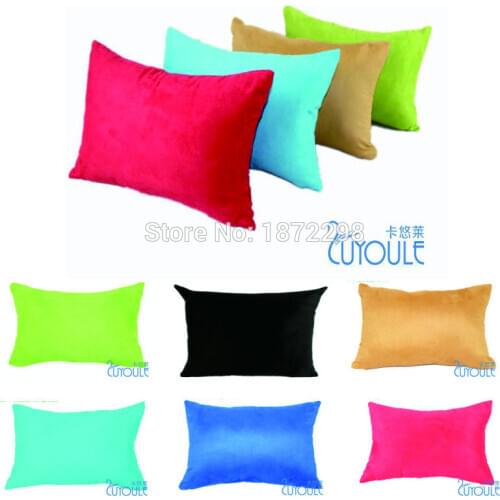 Free Shopping Custom 35*45/20*50/ 32*27/ 36*27CM 21 Colors Polyester Suede Plain Dyed Cushion Cover HT-PSUDC-01-L
