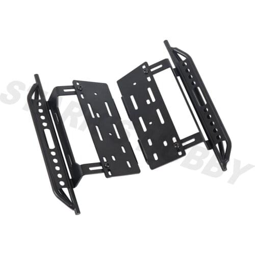 Tough Armor Side Steel Sliders Metal Pedals for 1/10 RC Car Crawler Axial SCX10 II 90046 90047 Jeep Wrangler Body Upgrade Parts