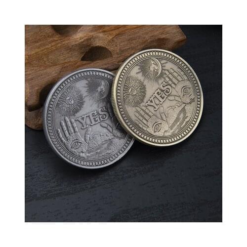 Yes/No Ouija Gothic Prediction Decision Coin All Seeing Eye or Death Angel Nickel USA Morgan Dollar COIN