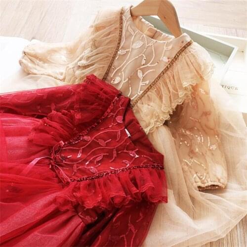 Children Clothes Girl Baby Kids Long Sleeve Casual Girls Dresses Birthday Party Vestidos Tutu Gown Kids Princess Dress for Girls