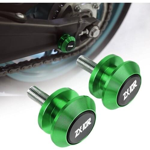 For Kawasaki ZX10R ZX-10R 2004 2005 2006 2007 2008 2009 2010 2011 2012-2016 Motorcycle 10MM Swingarm Spools Stand Screws Slider