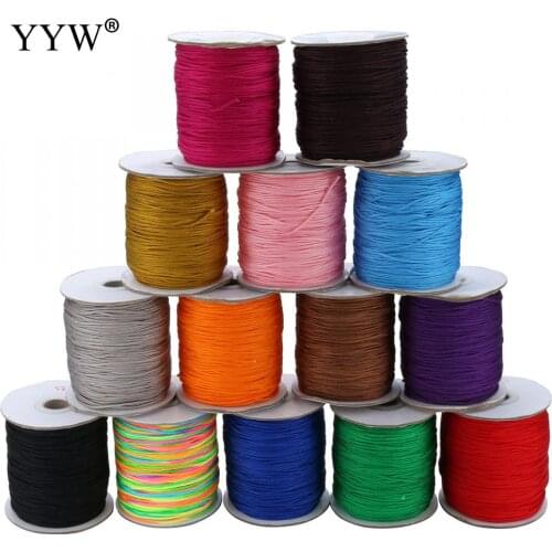 Hot 1pc 230m 1mm Nylon Cord Thread Chinese Knot Macrame Cord Bracelet Braided String Diy Tassels Beading European String Thread