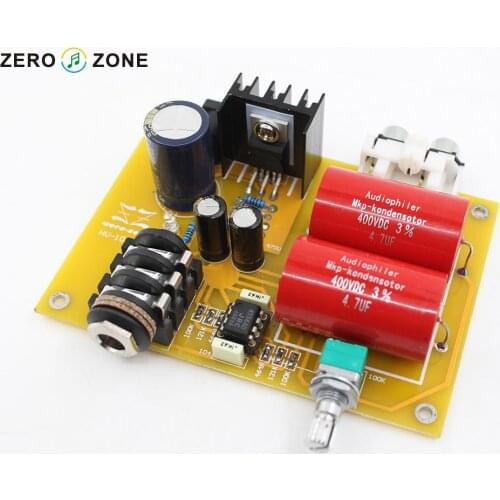 GZLOZONE Assembeld HV-10 RA1 Headphone Amplifier Board JRC4556AD DC18V-24V