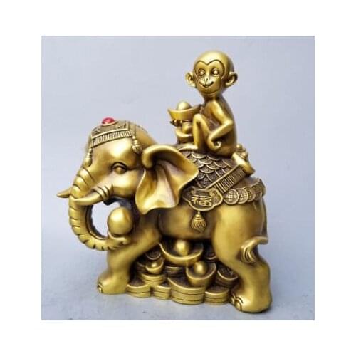 Chinese Very beautiful Brass monkey fortune crafts decorations Statue