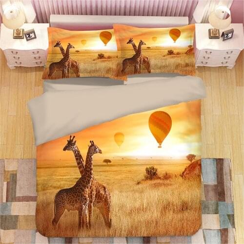 3D Giraffe Print Bedding Set Duvet Covers Pillowcases NEW Comforter Bedding Sets Bedclothes Bed Linen (Not sheets) 02
