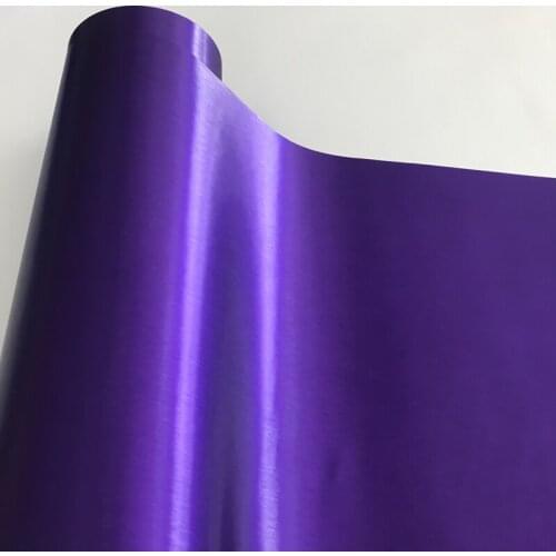 Metal Brushed Metallic Purple Vinyl Wrap Roll Trunk Car Hood Roof Wrapping Foil Decal with Air Free Bubbles