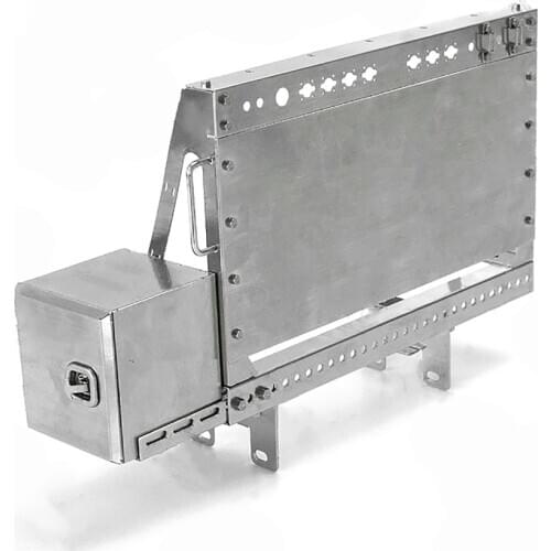 Metal Toolbox Line Baffle Pedal Decoration Kit for 1/14 Tamiya Man RC Tractor Truck RC Car Accessories