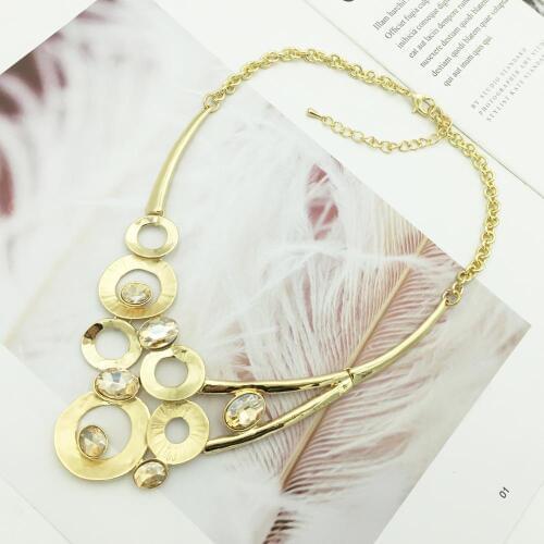 Fashion Alloy Pendant Necklace Unique Design Crystal Gothic Jewelry Women Sieraden Costume Accessories