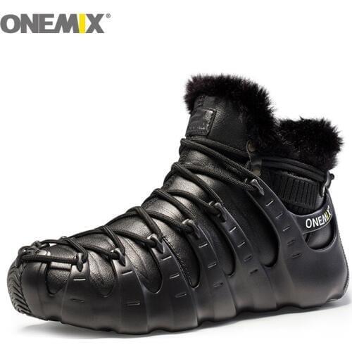 Onemix winter boots for men keeping warm at 28 degrees Shoes walking shoes for women outdoor trekking shoe no glue sneakers