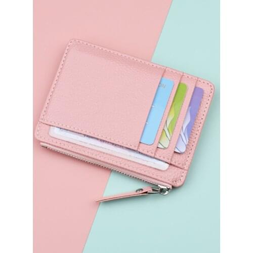 1PC Small Wallet Credit Multi-Card Holders Package Fashion PU Function Zipper Ultra-Thin Organizer Case Student Women Coin Purse